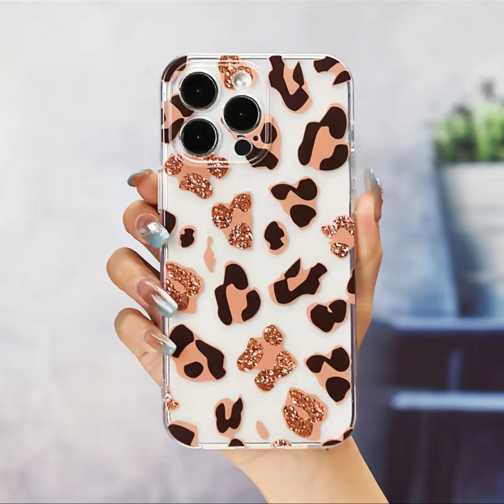 Leopard Print Clear Phone Case iPhone 13 Pro Max